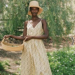 Lincoln Dress, in Nettle Ditsy Field
